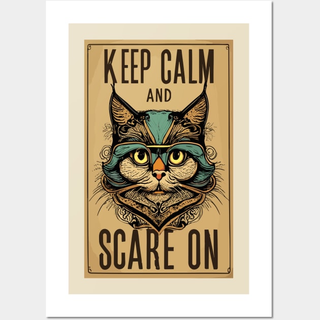 Halloween 'keep calm and scare on' Wall Art by BonusSingh